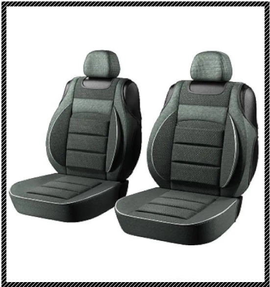 Авточохли майки на передні сидіння універсальні PILOT чорно-сірі, фото 1