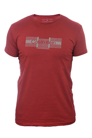 Футболка чоловіча Calvin Klein 24-2008 (24-4007) бордова, фото 1