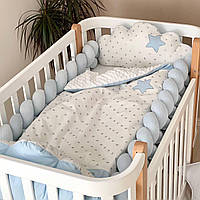 Комплект постельного белья для новорождённого Коллекция №7 Облака голубые