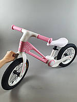 Велобіг рожевий надувні колеса 12’’ Corso 12`` 32455 складна нейлонова рама, нейлонова вилка