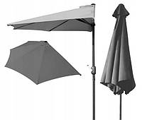 Полукруглый зонт для балкона и террасы Серый + Подставка
