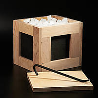 Подарунок для справжнього чоловіка Набір для сауни та лазні чоловічий у дерев'яному ящику з ламом "Баня", фото 2