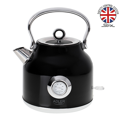 Чайник електричний з термометром Adler AD 1346 Black