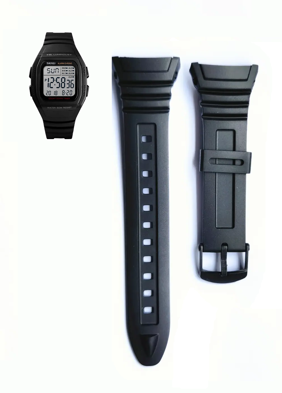 Ремінець на годинник Skmei 1278 Чорний БЕЗ НАКЛАДНОГО ПЛАТЕЖУ!, фото 1
