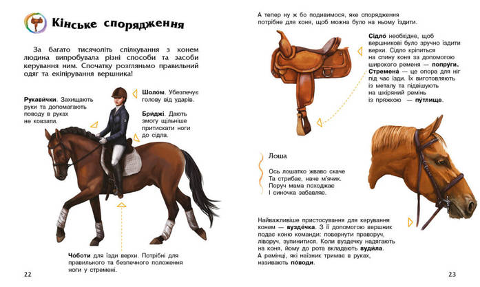 Книга для дітей "Коні. Енциклопедія дошкільника" | Ранок, фото 4