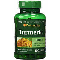 Куркума Puritan's Pride Turmeric 800 mg 100 Caps GG, код: 7518935