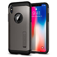 Чохол Spigen для iPhone X Slim Armor, Gunmetal (057CS22135)