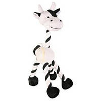 Игрушка из каната Trixie Зебра и жираф 28 см 1 шт Черно-белый (4011905357812) SN, код: 7633322