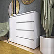 Дизайнерський білий комод для речей на 4 ящики з дверима у вітальню та спальню КЛ-3 Лайт Еверест, фото 6