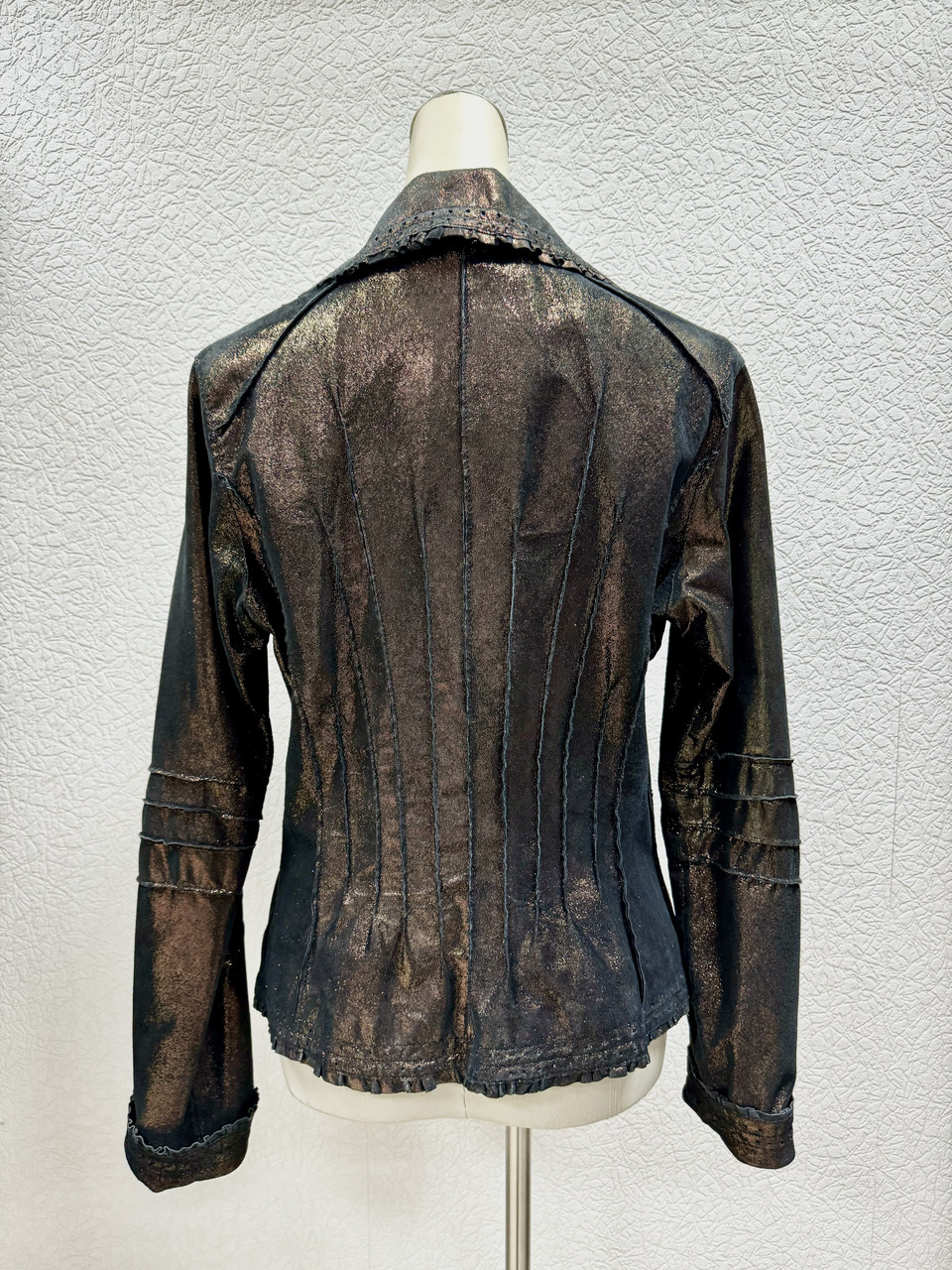 Кожаный женский пиджак классический . - фото 3 - id-p510154591