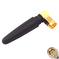 Антена 2.4 ГГц, 3dBi. 2.4GHz antenna SMA-J 52mm, кутова