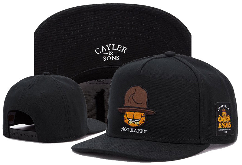 Снепбек Snapback Кепка Бейсболка Сніпбек Cayler Sons з котом гарфілд чорний