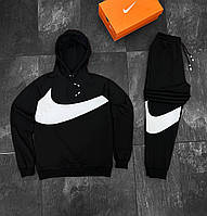 Костюм NIKE BIG SWOSH BLACK (Худі+Штани)