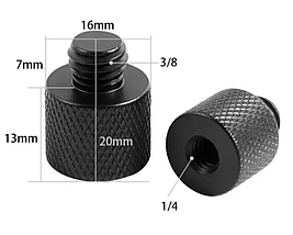 Адаптери перехідники з різьбленням 3/8" Male (тато)/Female(мама), 1/4" Female (мама)/Male(тато), 5/8"Female (мама), фото 4