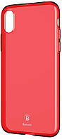 Чохол Baseus для Apple iPhone X Simple Series, Transparent Red (ARAPIPHX-B09)