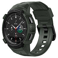 Чохол і ремінець Spigen для Galaxy Watch 4 Classic (46 mm) Rugged Armor Pro 2 in 1 Military Green (ACS04326)