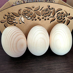 Дерев'яне яйце гусяче 9,5 см (З Дефектом) | Заготівля для декупажу | під декорування для розпису, фото 2