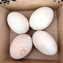 Дерев'яне яйце гусяче 9,5 см (З Дефектом) | Заготівля для декупажу | під декорування для розпису, фото 2