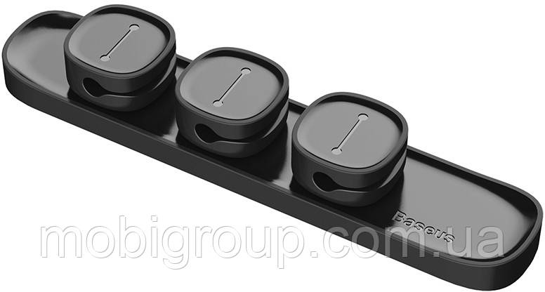 Магнітний тримач дротів Baseus Peas Cable Clip, Black (ACWDJ-01)