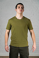 Мужская футболка олива хлопок зсу милитари уставная всу оливковая полевая поло летнее для военных армейское