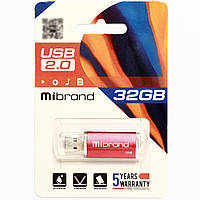 USB Flash 32Gb USB 2.0 Mibrand Cougar (MI2.0/CU32P1R) Red