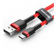 Кабель USB Baseus Cafule Type-C 3A 0.5m, Red (CATKLF-A09)