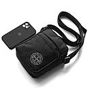 Сумка через плече барсетка Stone Island Svet чорна тканинна Стоун айленд, фото 2