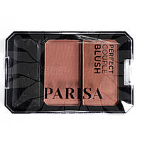 Двойные компактные румяна Parisa Cosmetics B-702 № 01 розово-коралловые