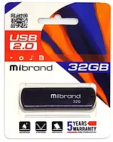 USB Flash 32Gb USB 2.0 Mibrand Grizzly (MI2.0/GR32P3B) Black