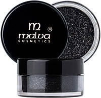 Пигмент для макияжа Malva Cosmetics Dramatic chrome рассыпчатый М-491№2 Чёрный шиммер