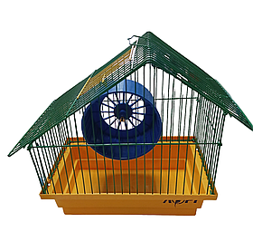 Клітка "Хатка" колір 280х180х290 мм Лорі кольори в асортименті