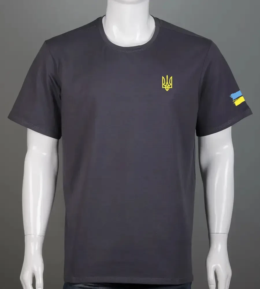 Футболка батал Тризуб UA Графіт 2306б, 4XL (1шт)