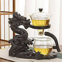 Сервіз Лінивий чай Дракон зі скла з магнітним клапаном та підставкою Хіт продажу!