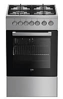 Плита комбинированная Beko FSE52130DX - 50х60 см/газ-контр/чугун/55л/6 прогр./нерж. сталь (FSE52130DX)