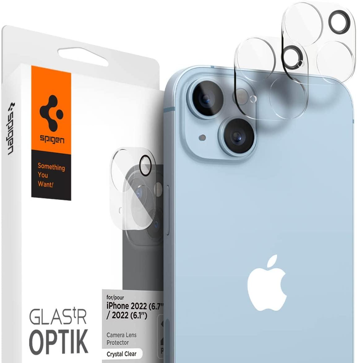Захисне скло Spigen для камери iPhone 14/14 Plus - Optik Camera Lens (2шт), Crystal Clear (AGL05229)
