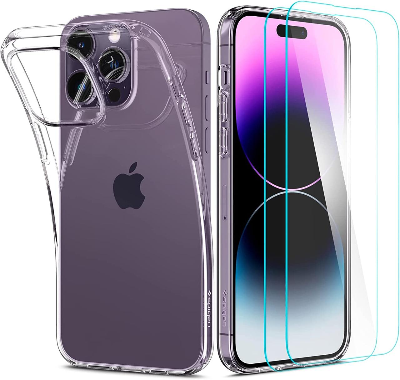 Чохол + Захисне скло від Spigen для iPhone 14 Pro Max - Crystal Pack (Захисне скло 2шт), (ACS04849)