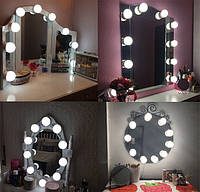 Подсветка белая для зеркала с регулировкой яркости для макияжа NO378-1 BKA