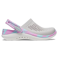 Crocs LiteRide 360 Kids Clog Pearl Multi, Кроксы Лайтрайд 360 Детские оригинал серые с коробкой