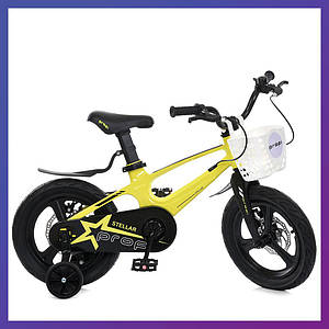 Велосипед дитячий двоколісний на магнієвій рамі Profi MB 141020 14" зріст 90-115 см вік 3 до 6 років Жовтий