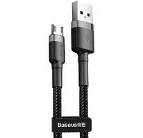 Кабель USB Baseus Cafule Micro 2.4A 0.5M, Gray+Black (CAMKLF-AG1)