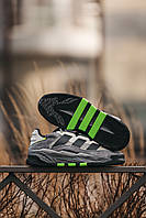 Мужские серые кроссовки Адидас из натуральной замши, легкие удобные классические кеды Adidas