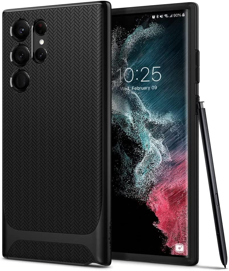 Чохол Spigen для Samsung Galaxy S22 Ultra (Пошкоджена упаковка) - Neo Hybrid, Матовий чорний (ACS03925)