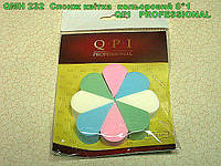 Спонж для макияжа 8 в 1 прорезиненный треугольник 4 цвета QPI Professional