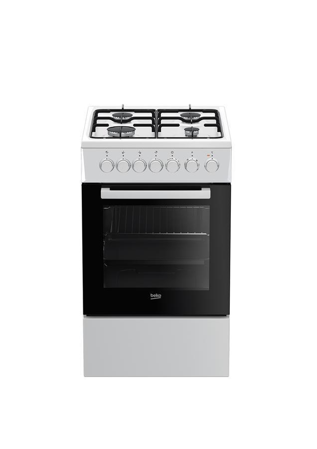 Плита комбінована Beko FSM52120DW — 50х60 см/газ-контр/емаль. реш./55л/7 прогр./білий (FSM52120DW)