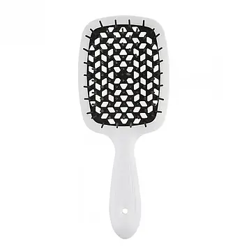 Щітка для волосся Janeke Superbrush With Soft Moulded Tips, біло-чорна (SP226 BIA)