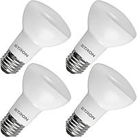 Комплект светодиодных LED ламп ETRON 8W R63 3000K 220V E27 теплый свет (4 шт)