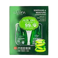 Набір зволожуючих гелів по догляду за обличчям і тілом з алое Lusidina Aloe Vera 99 %
