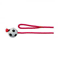 Игрушка Trixie Мяч на веревке с ручкой для собак, 1 м, d:6 см