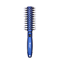 Щётка-брашинг для волос круглая продувная Salon Professional 9512 G Синяя