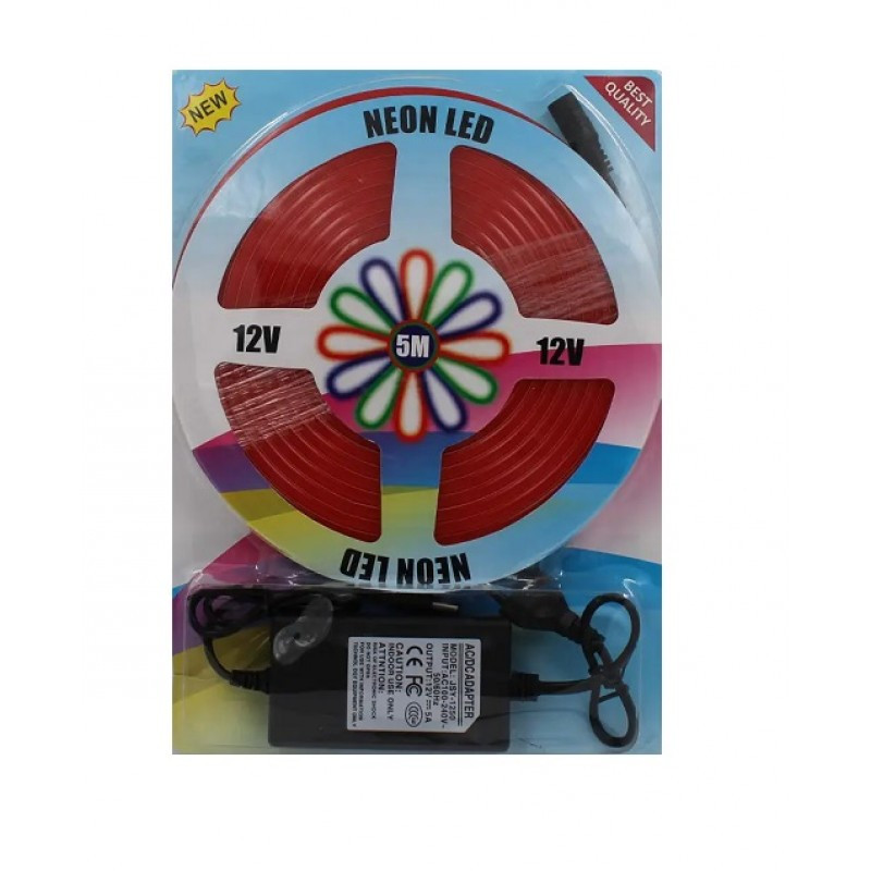 Стрічка Силіконова LED NEON 0740 5M Red 12V-220V червоний, фото 1